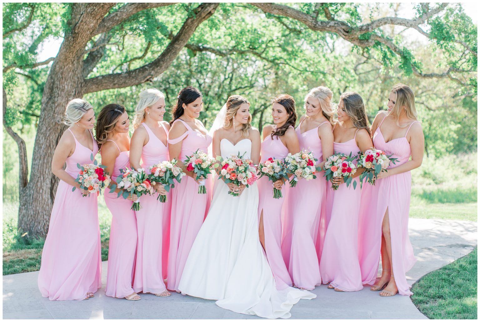 open lace back dress Candy Pink Sleeveless Mismatched Bridesmaid Dresses, Dress A main image 0